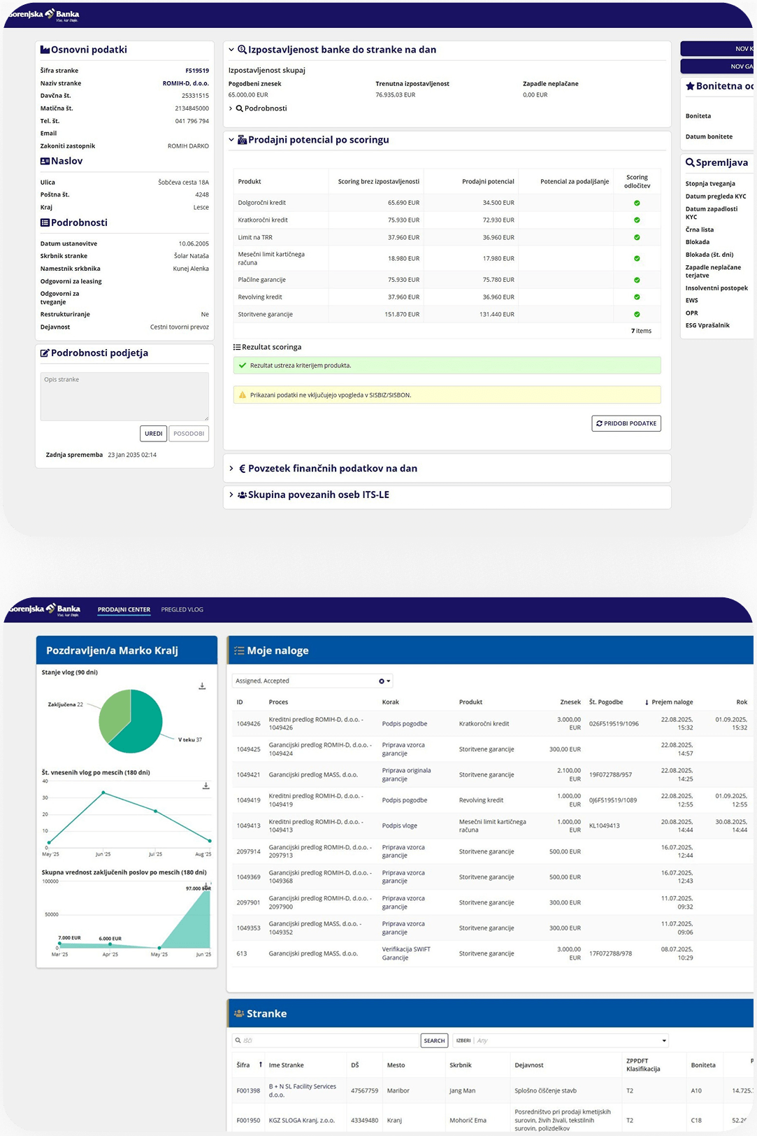 Gorenjska Banka mobile preview
